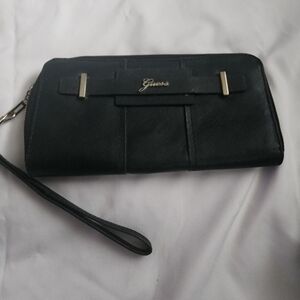 Black Guess Wristlet Wallet